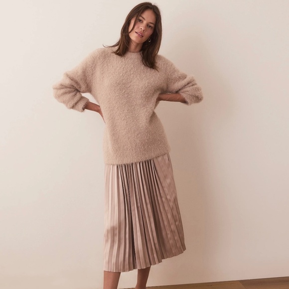 Marine Layer Chelsea Pleated Midi Skirt - Picture 1 of 9